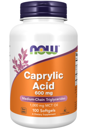 Now Caprylic Acid 600mg Caps 100's